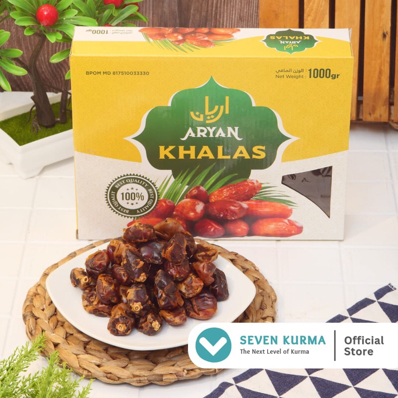 

Kurma Khalas Sa'ad 1 Kg Best Quality Premium Dates Aryan Khalas 1kg Fresh
