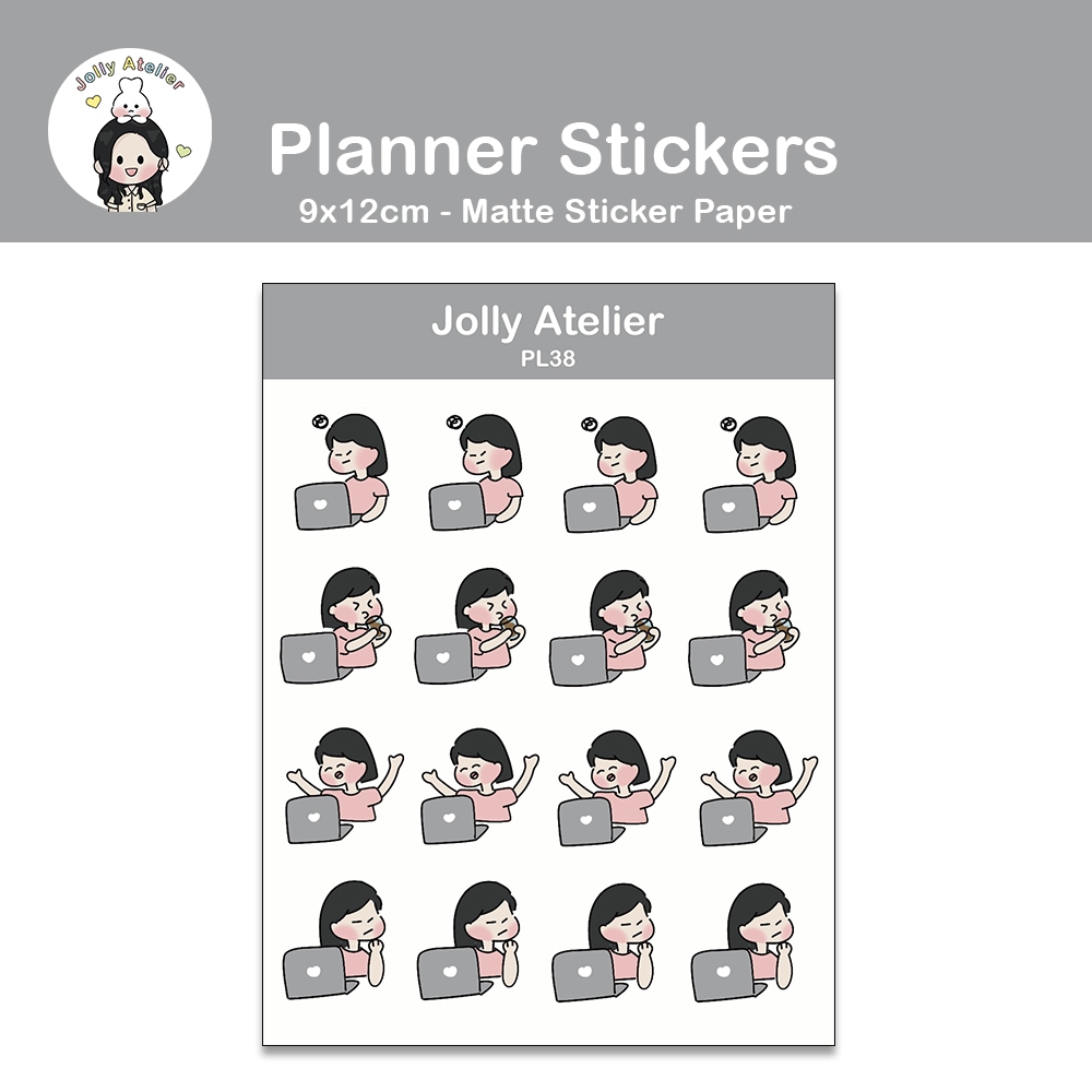 

Working Stickersheet | Planner Sticker [jollyatelier]