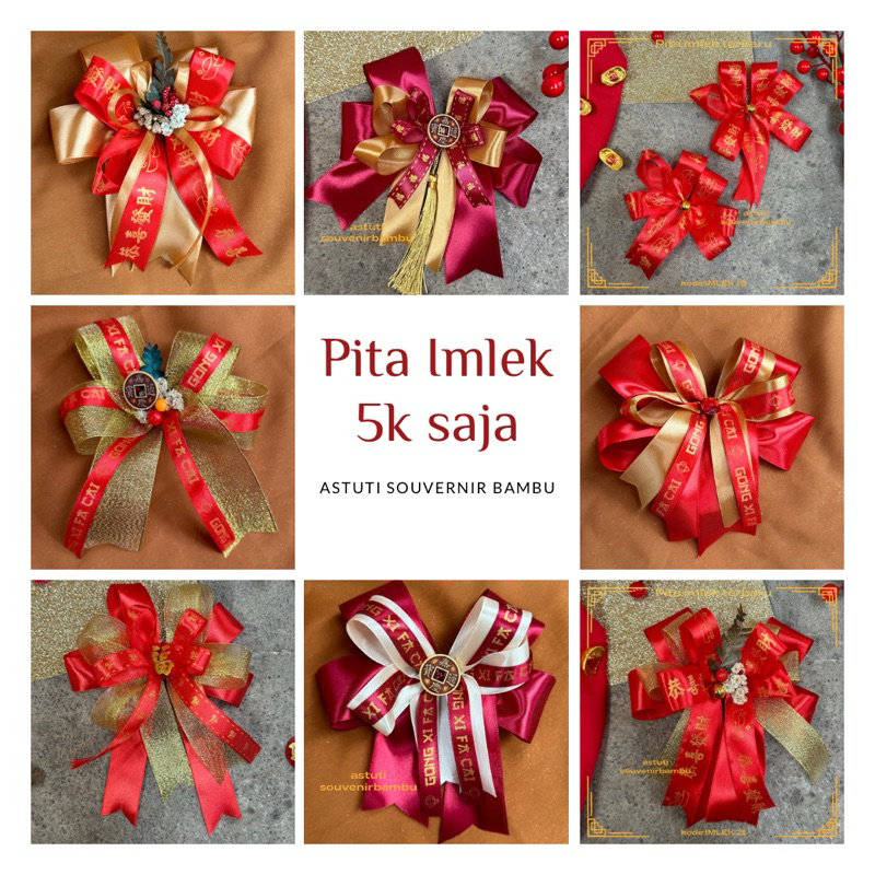 

READY PITA IMLEK SIAP PAKAI UKURAN 10-12 cm FREE TAG SIO ULAR 2025/ pita hampers imlek 2025 terbaru gak pasaran dan mewah dikirim dengan kardus