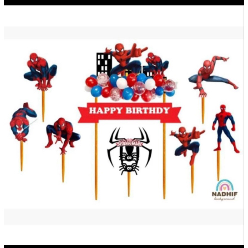 toper kue spiderman/toper cake ultah/toper kue ultah