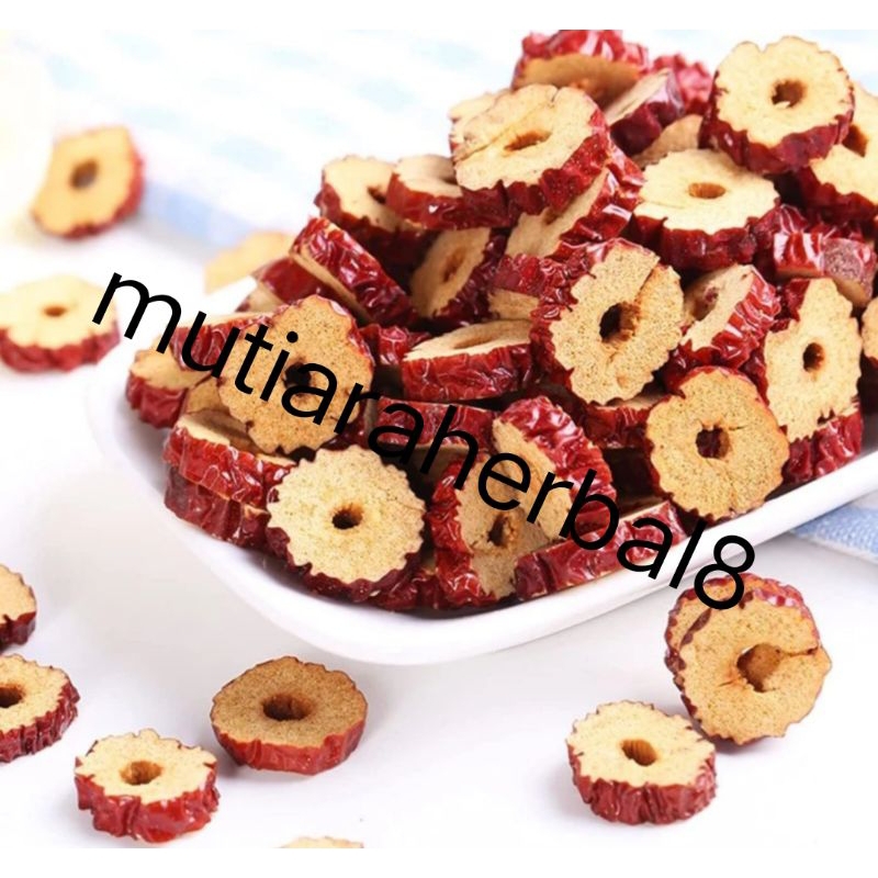 

dried red Dates slice 50gram Angco kering iris Tanpa biji jujube slice