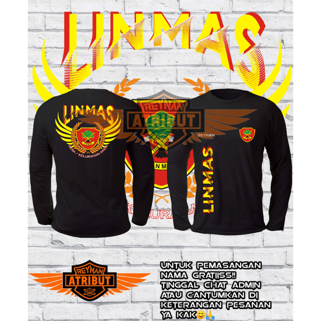 kaos linmas / kaos lengan panjang linmas / T-Shirt linmas baru