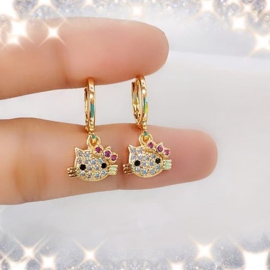 Terbaru 33 ANTING TITANIUM anting anak perempuan gandul hello kitty bahan titanium