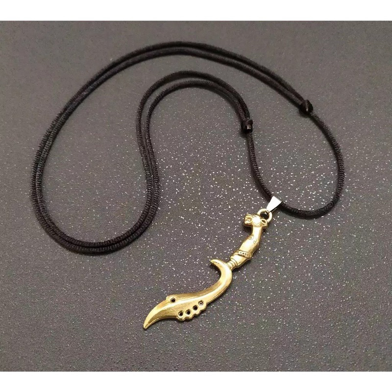 Kalung Tali Liontin KUJANG Macan 3D Fashion Gold Silver Black Kalung Gaul Metal