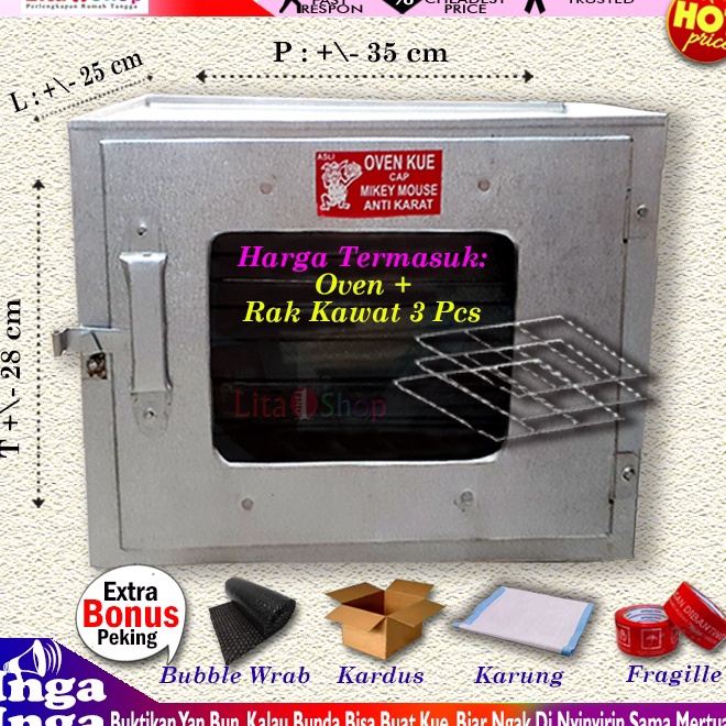 HC Oven Kompor Tangkring  Oven Kue Kering  Tiga Susun Promo