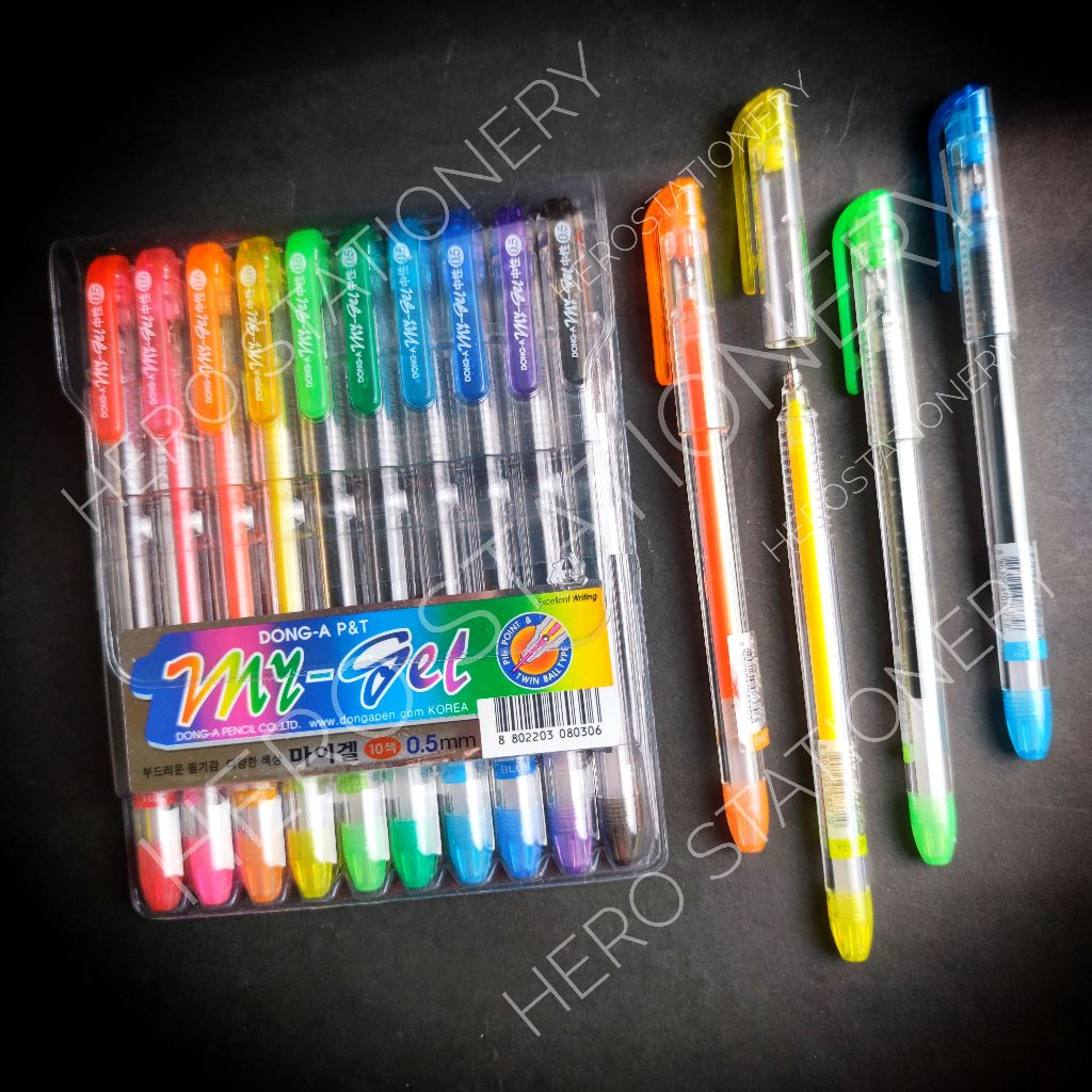 

Pen gel dong-a my gel set 10 warna 0.5 mm