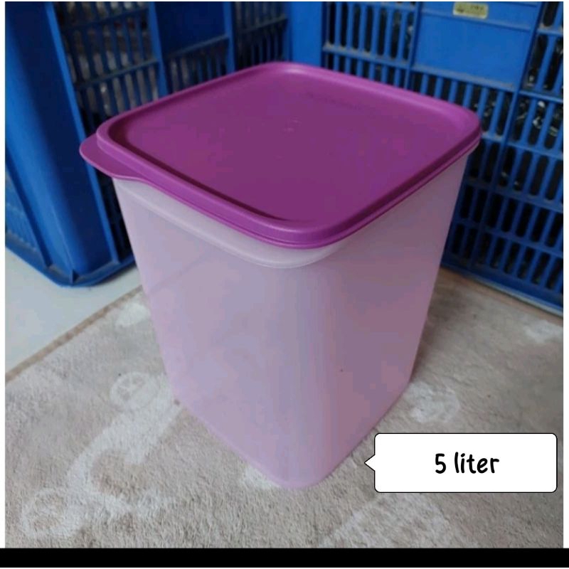Toples kerupuk smart saver square 5 liter tuperware  full ungu