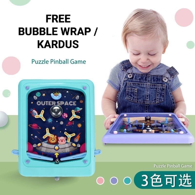 Mainan Anak PinBall Lonceng PinBall Board Game Puzzle PinBall Lonceng Papan PinBall Lonceng CEK