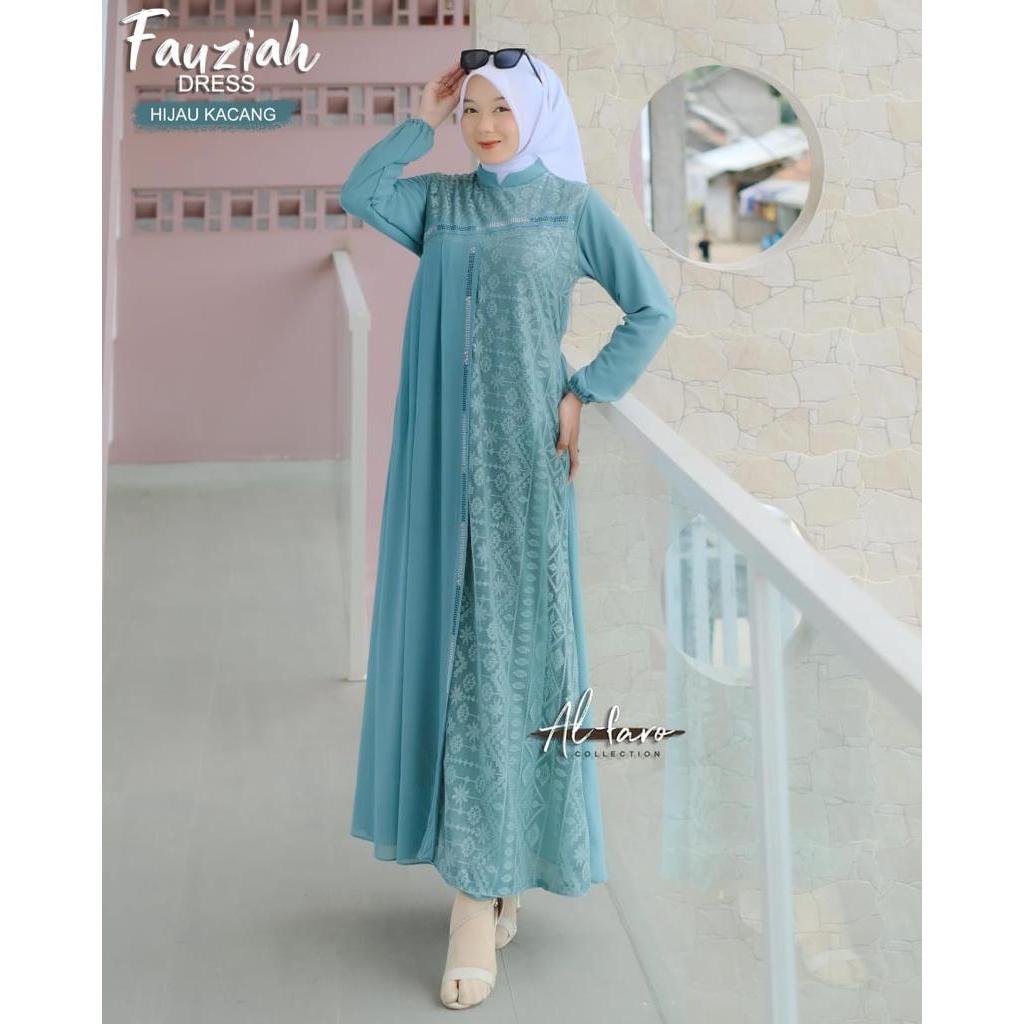 FAUZIAH DRESS ORI AL FARO GAMIS JELITA KOTAK BY ALFARO muslimah fashion baju muslim modis hits terba