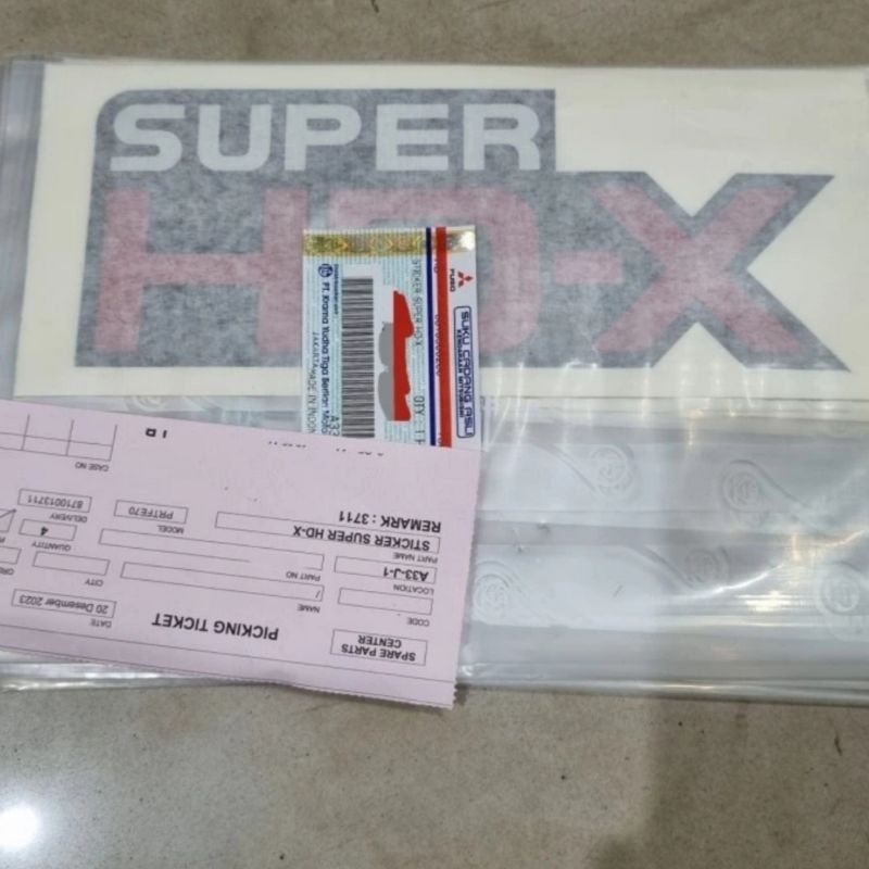 Sticker Super HDX Asli Mitsubishi Canter