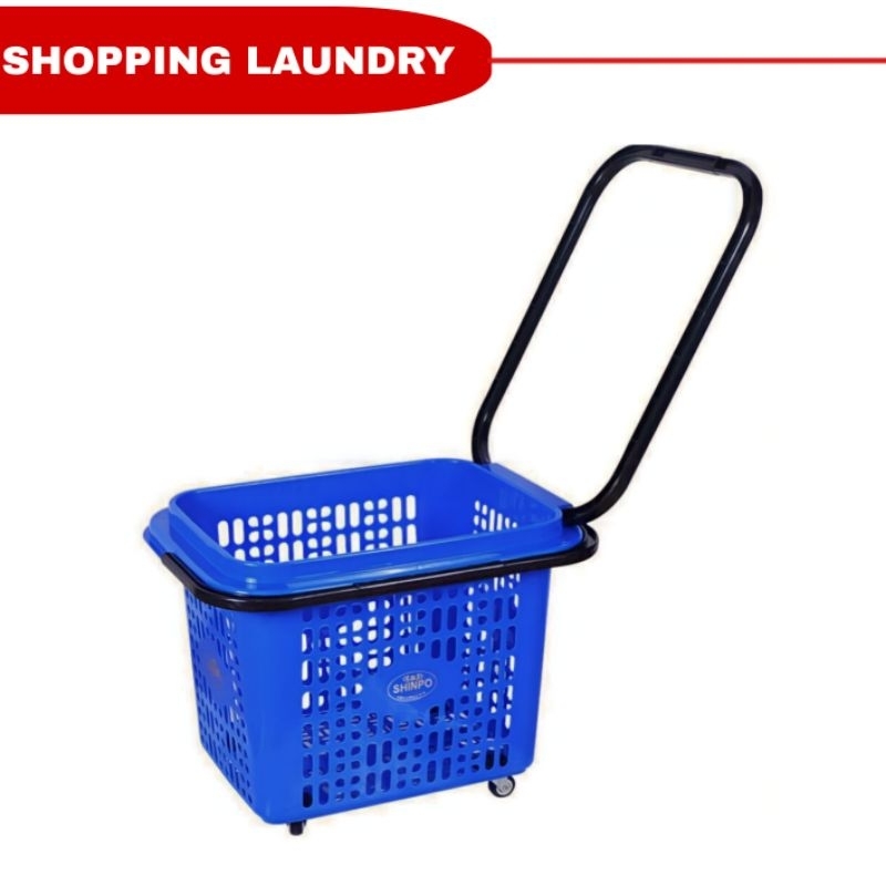 Keranjang Trolley Belanja Pasar Dorong Roda Keranjang Belanja Pelican