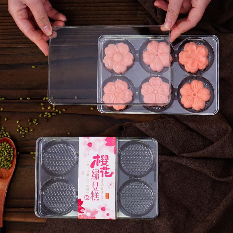 Kotak Acrylic Sekat 6 / Box Kue Sekat / Kemasan Kue Sekat 6