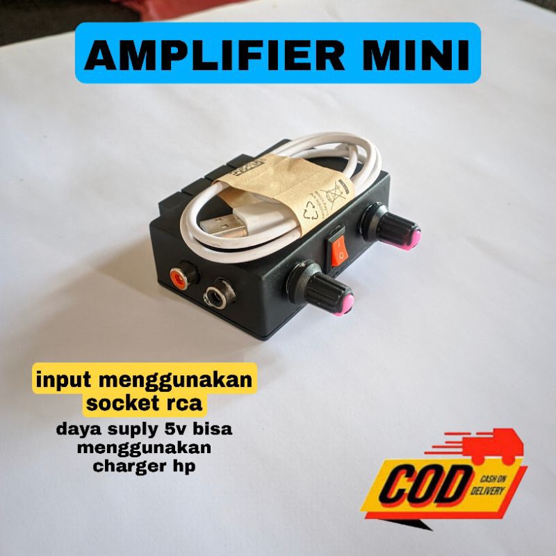 rakitan amplifier mini usb 5v input rca