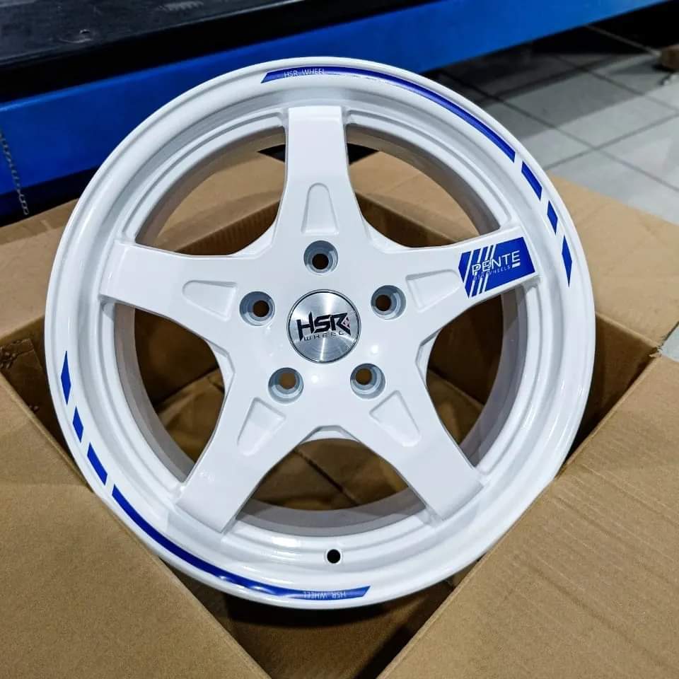 PROMO MURAH VELG HSR PENTE R15 H5X114,3 WARNA PUTIH