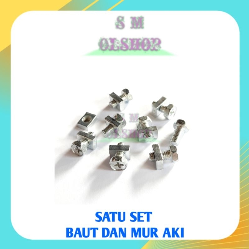 10 BIJI BAUT AKI MOTOR KERING BAUT AKI KERING BAUT AKI MOTOR BAUT AKI KERING MOTOR UNIVERSAL UKURAN 