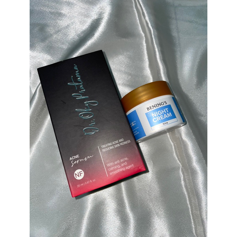 PRELOVED BENINGS SKINCARE 1 set serum dan cream acne