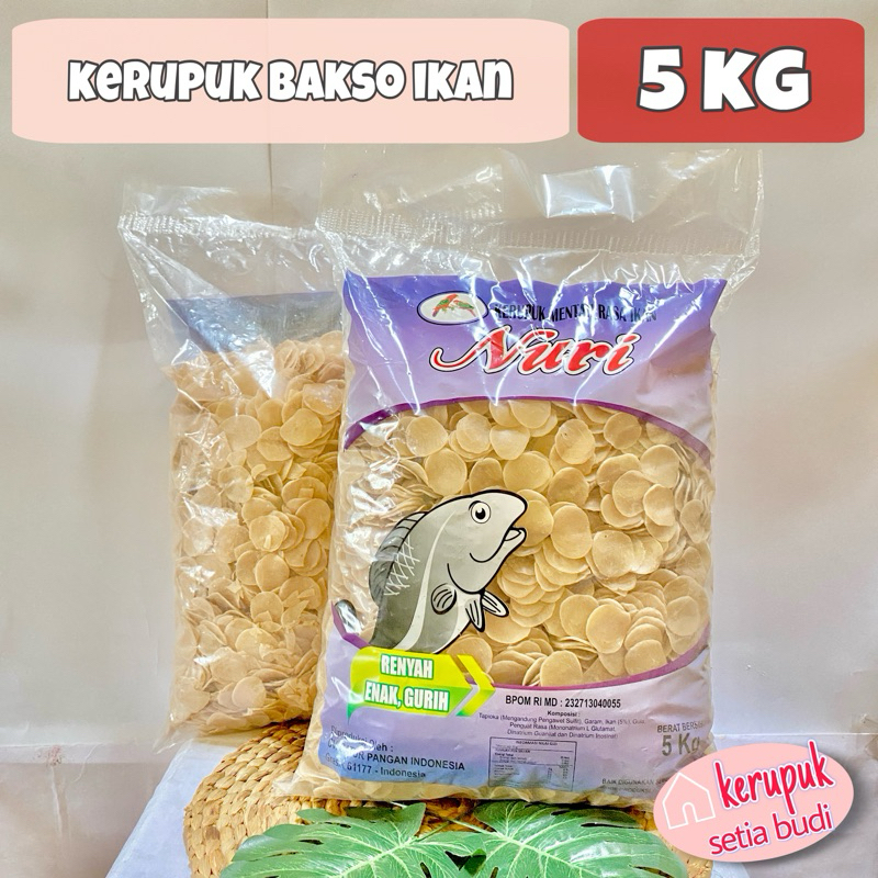 

KERUPUK BAKSO IKAN CAP NURI 1 BAL (5 KG)