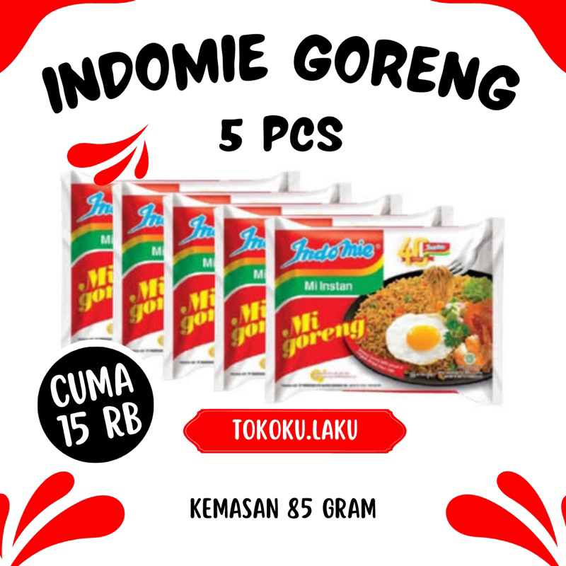 

[BEST DEAL] Indomie Goreng Kemasan 85 Gram ISI 5 PCS
