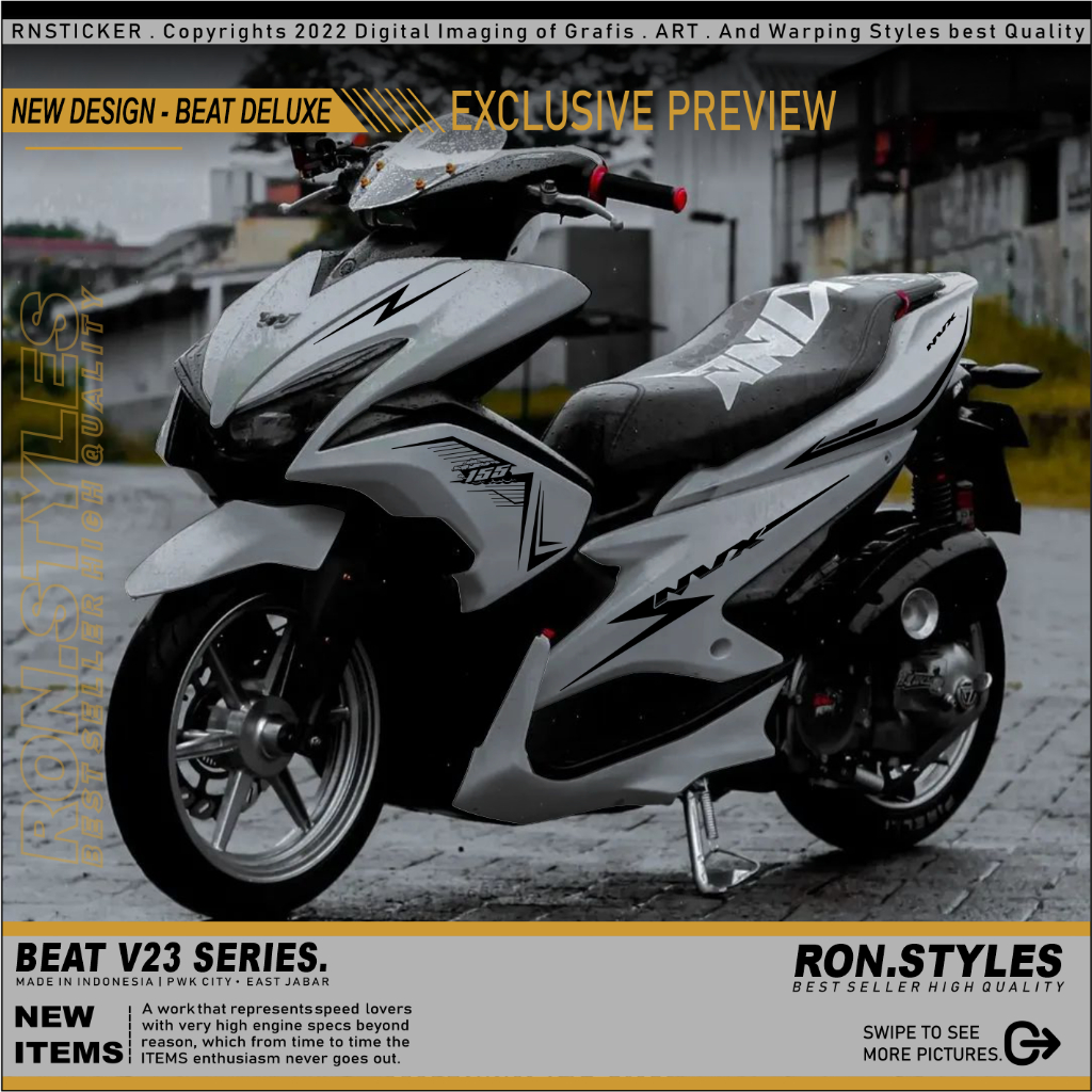 ARV7 Cutting Sticker Striping Aerox Old 155 NVX Striping Variasi Aerox Old Stiker Aerox Lama Stripin