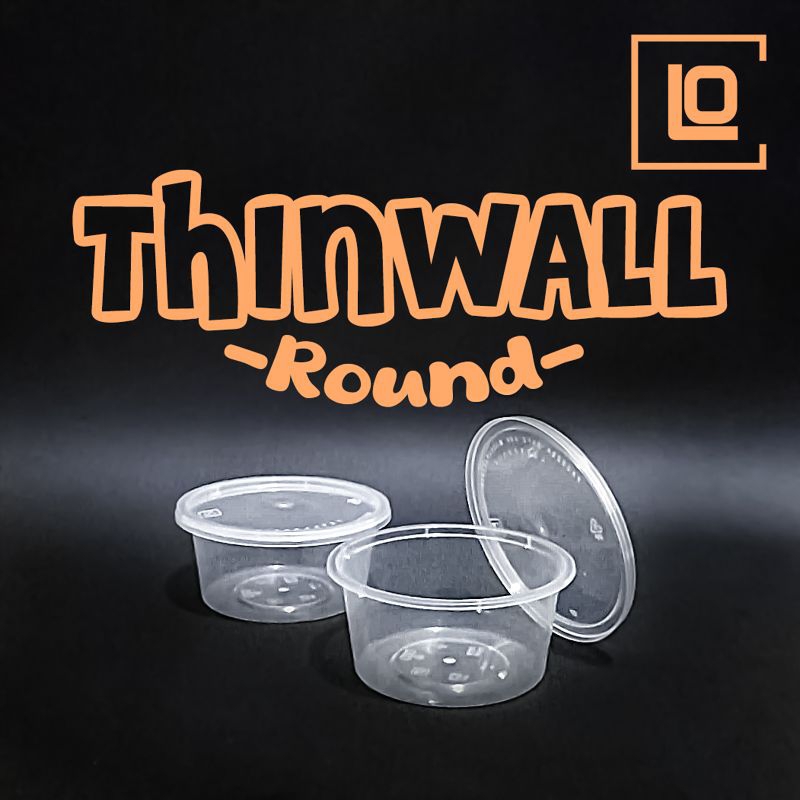 Thinwall Round 200ML / 300ML / 400ML / 500ML (Food Container Mangkok Datar) Merk Victory DM KLIR