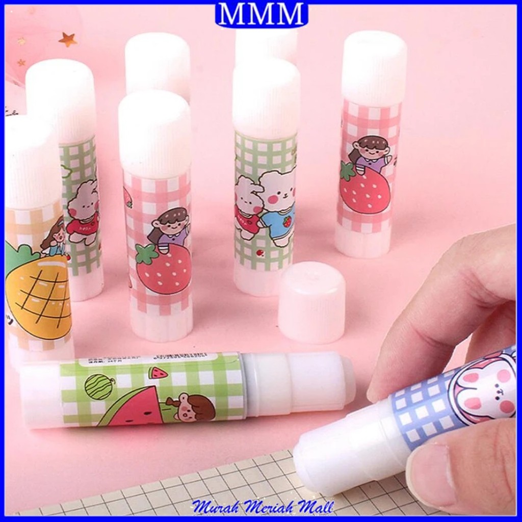 

MMM Lem Stik Perekat Kertas Padat Glue Stick Lem Stik Batang Putar Sekolah Kantor Motif Korea Lucu
