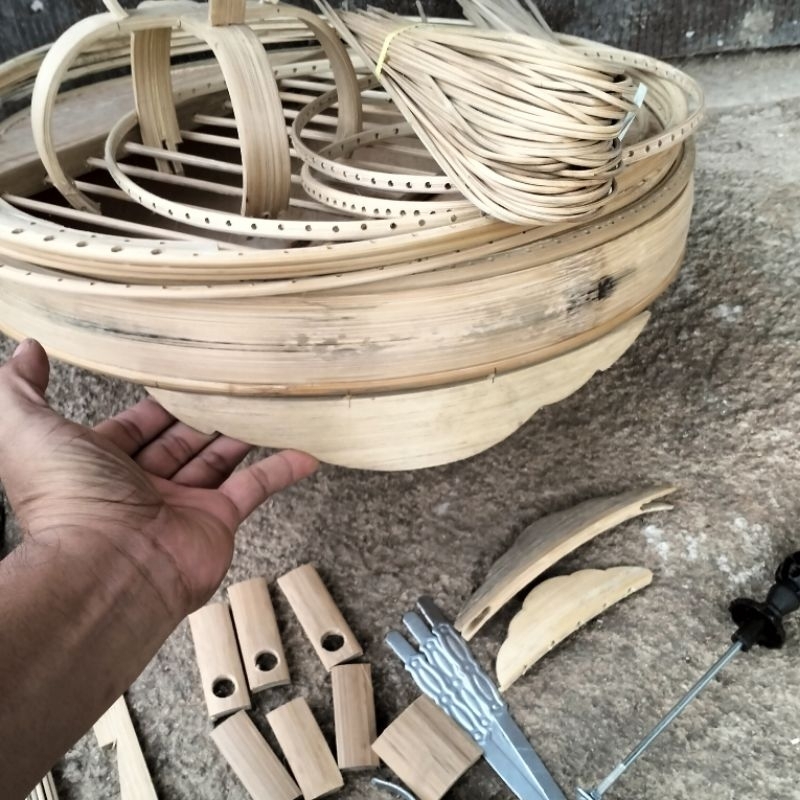 (AMBRUKAN) SANGKAR CUNGKOK BULAT (DM 40,42 CM) SANGKAR BURUNG AMBRUKAN SIAP RAKIT TEBOK BISA DILEPAS