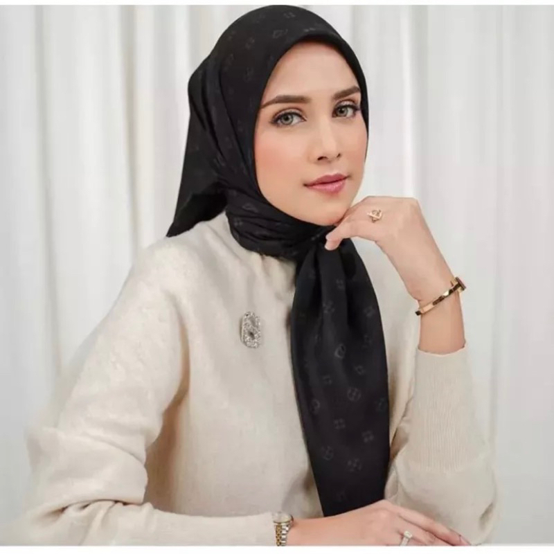 monogram voile square Buttonscarves new