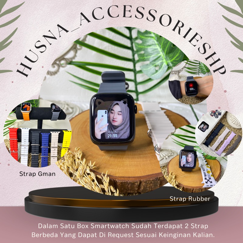 DT100+ original iwo SmartWatch 1.75 inci Layar penuh bluetooth custom wallpaper