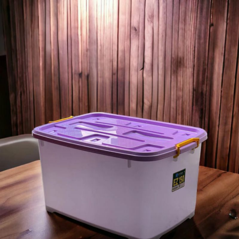 Ezy Box Container Box Plastik 150 Liter Kotak Penyimpanan BESAR JUMBO MURAH 150 liter DENGAN RODA