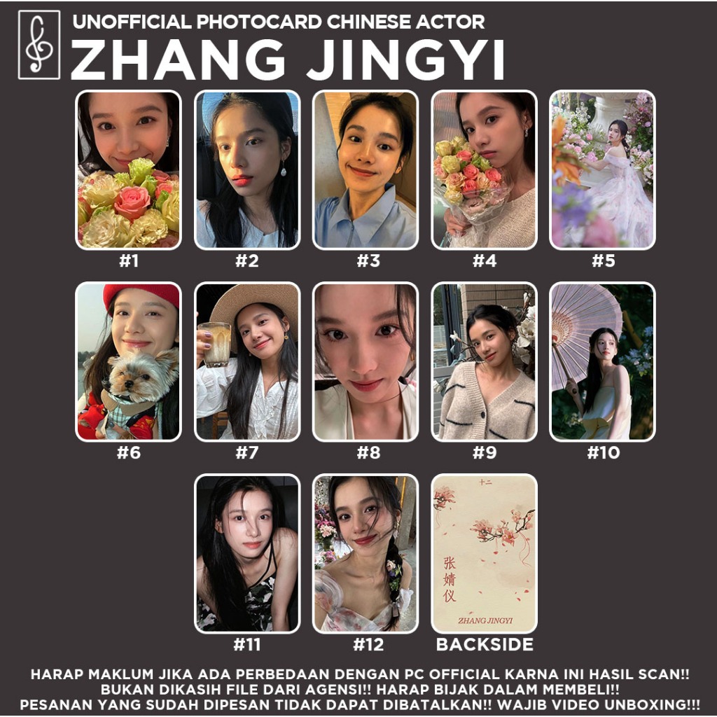 [CHINESE ACTOR] PHOTOCARD ZHANG JING YI FANMADE