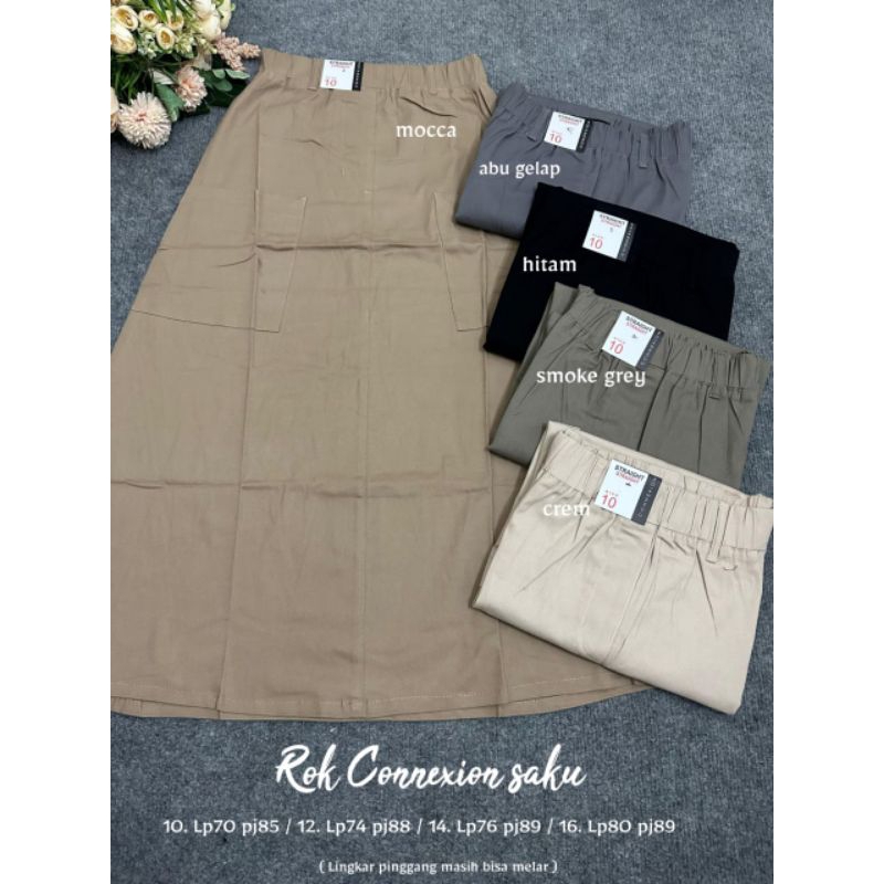Rok Connexion | Rok kekinian | Rok branded | Rok model saku | Rok wanita polos | Rok katun chinos