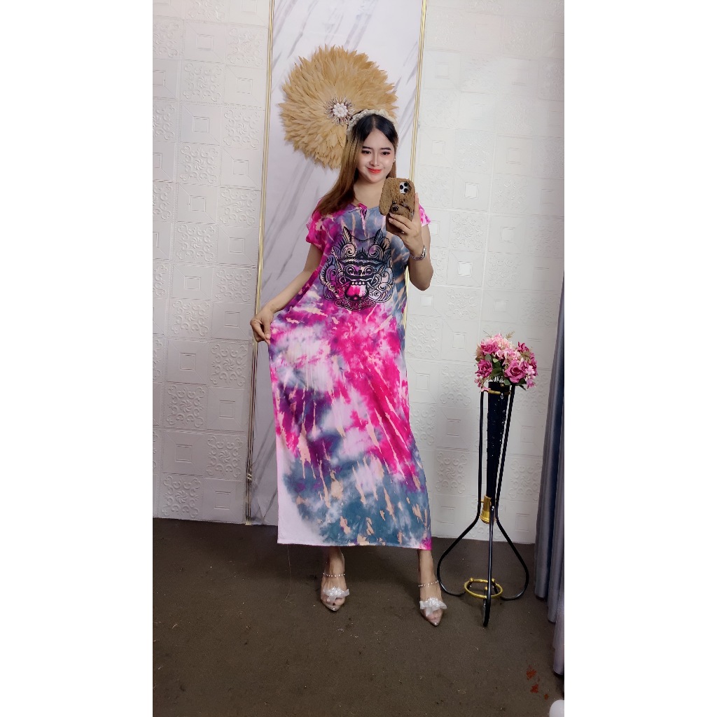 BAJU DASTER KAFTAN KELELAWAR JUMBO MOTIF POLOS BARONG LUKIS BALI PREMIUM KEKINIAN