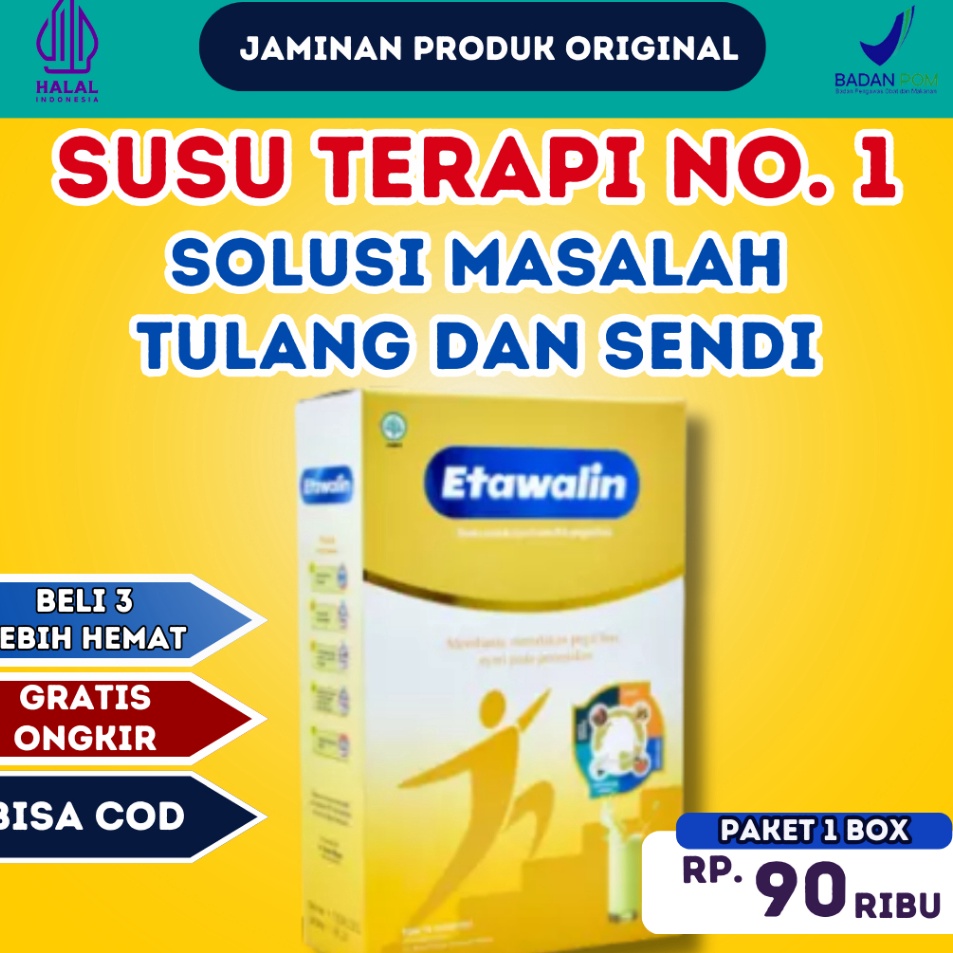 

MQDT2688 Penjualan TerbaikCOD Etawalin 1 Original Susu Terapi Nyeri Sendi Desawa Atasi Masalah Tulang Membantu Sakit Rematik Asam Urat Kolestrol kebas kesemutan ORI isi 2 gram