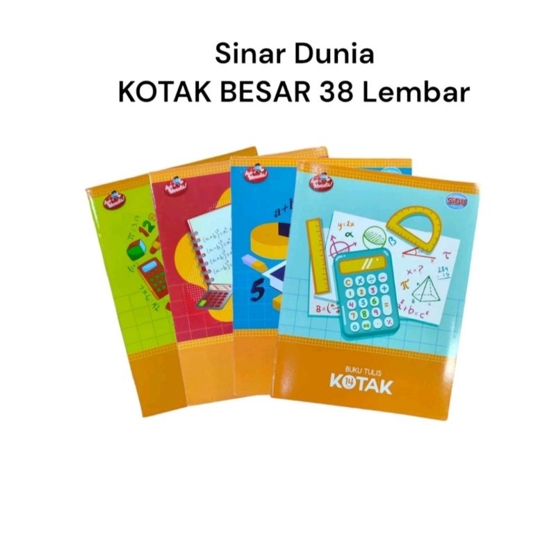 

BUKU TULIS KOTAK 14MM SINAR DUNIA SIDU 38 / KOTAK BESAR 14MM 1,4CM