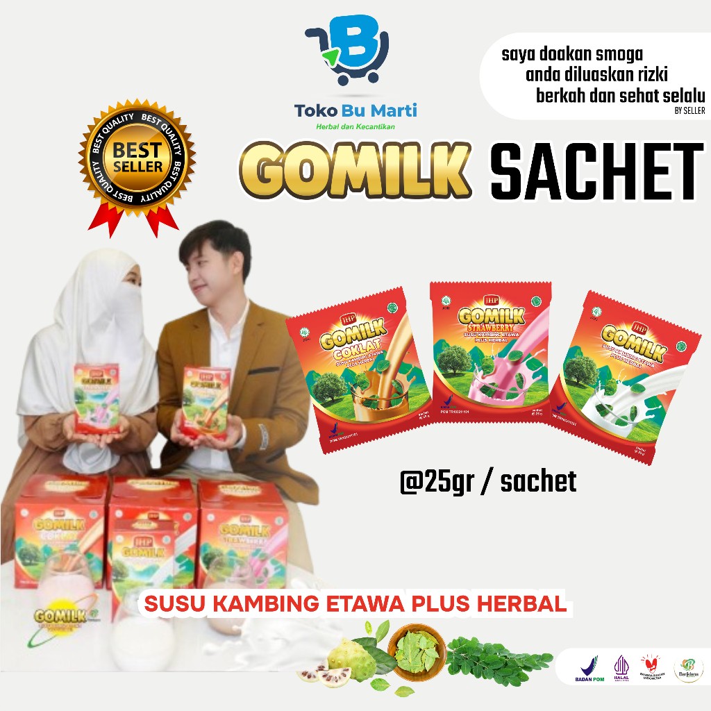 

Susu GOMILK sachet l Susu sachet Gomilk l Susu sachet Gomilk Susu Kambing Etawa Herbal I Gomilk Sachet I Susu Kambing Sachet Gomilk