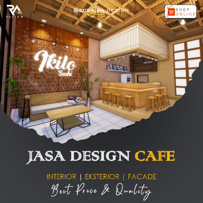 Jasa Desain Cafe | Eksterior & Interior ( Free Animasi 3D )