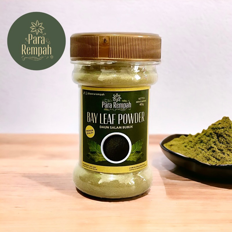 

Daun Salam Bubuk / Bay Leaf Powder - Para Rempah Bumbu Dapur Kualitas Premium Quality Pararempah Herbal Jamu / Bubuk Daun Salam