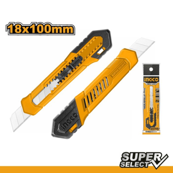 

INGCO pisau Cutter plastik Besar snap-off BLADE KNIFE Berkualitas