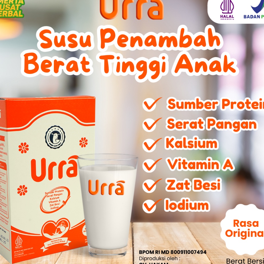 

VSXT7612 Terbaru 33 SUSU URRA Susu Penambah Berat dan Tinggi Badan Anak Susu Kambing Saneen Premium Rasa Original 2gr Halal BPOM