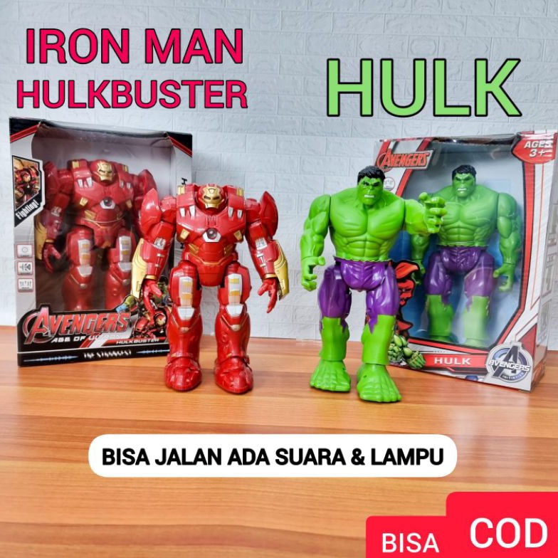 Kekinian MAINAN ROBOT HULK DAN IRON MAN HULKBUSTER AVENGERS UKURAN BESAR IE