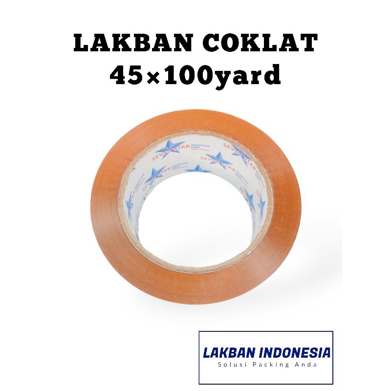 

Lakban Coklat SEVENSTAR 100yard 2inch Murah dan kuat