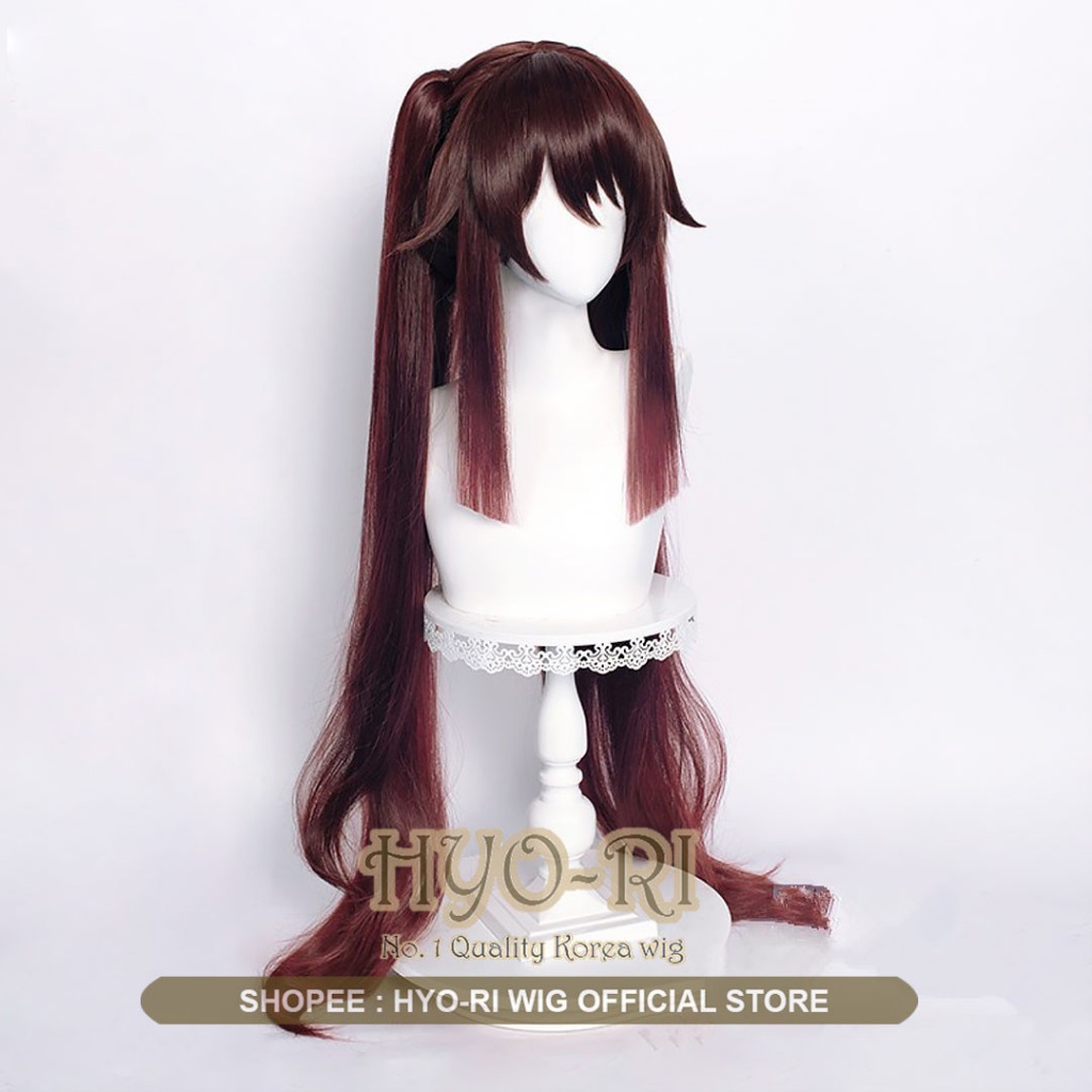 HYO-RI WIG : WIG HUTAU WIG HU TAU WIG HU TAO WIG HU TAO WIG COSPLAY GAME GENSHIN IMPACT