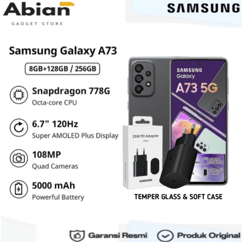 SAMSUNG GALAXY A73 5G {8GB/256GB} GARANSI RESMI SAMSUNG SEIN