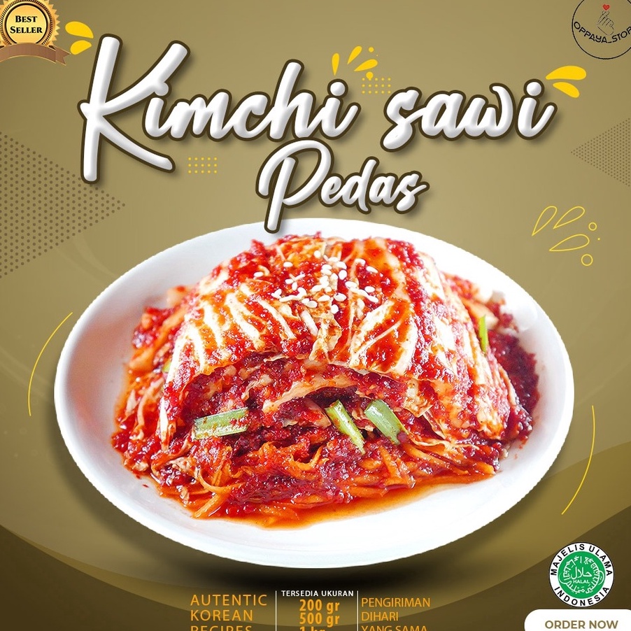 

MTHM2459 TERMURAH Kimchi Sawi Rasa Pedes Korea 5 Gr Halal