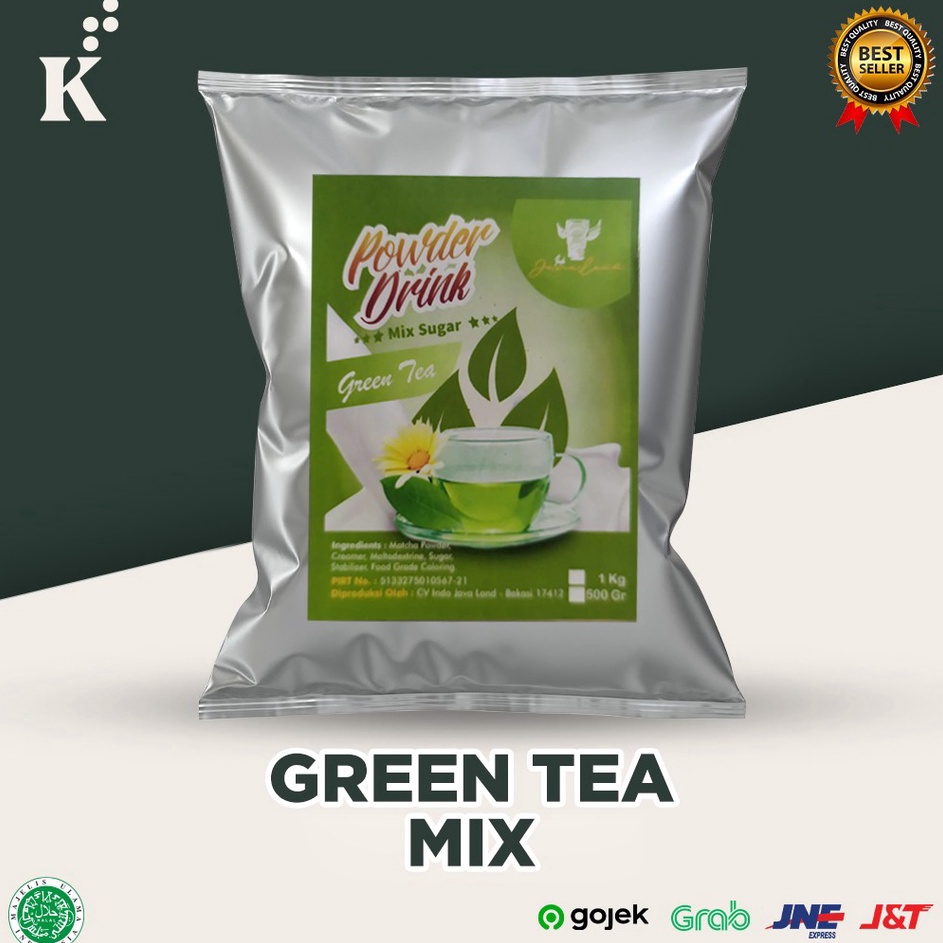 

TBFJ462 PROMO SALE Bubuk Minuman Bubble Drink Powder Rasa Green Tea Mix Sugar 1 KG Javaland