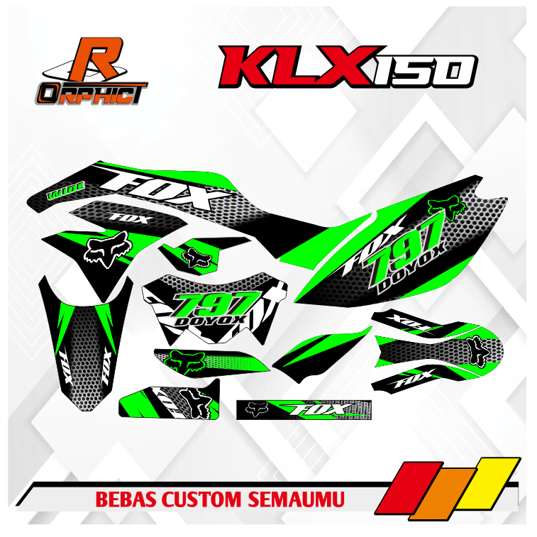 decal custom stiker motor trabas supermoto motor cross KLX KTM CRF dll