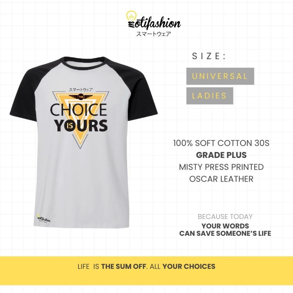 Kaos T-Shirt Katun Combed - Motifashion Desain Choice Is Yours