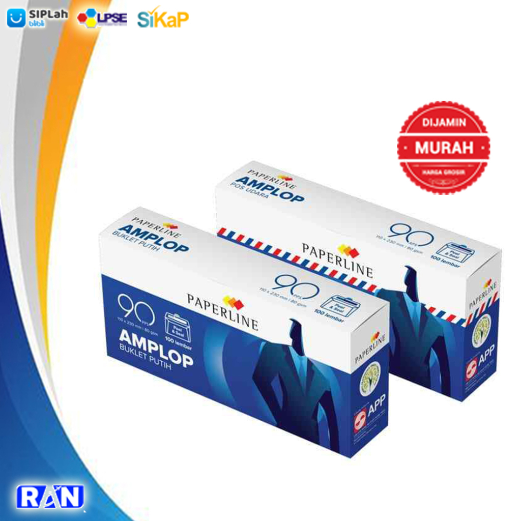 

Paperline Amplop No.90 Pos Udara (Air Mail) 110x230mm 1box (100pcs) Original