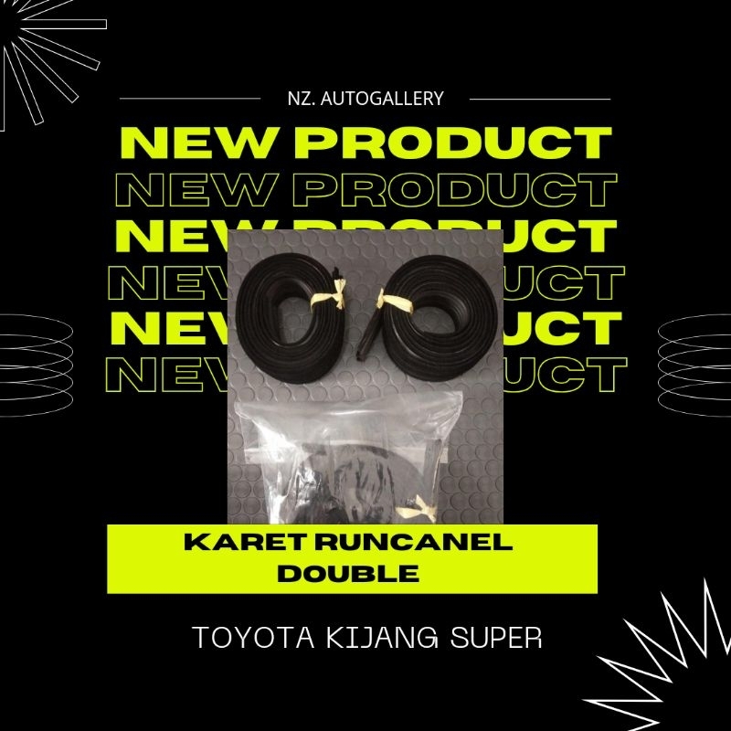 Karet Bludru Kaca Doubel Satuan Mobil Toyota Kijang Super