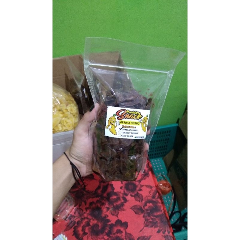 kripik pisang coklat lumer